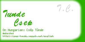 tunde csep business card