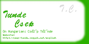 tunde csep business card